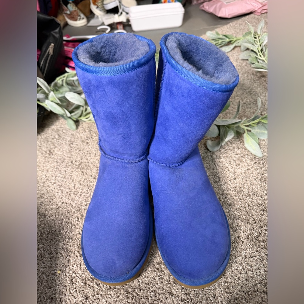 UGGS Classic Short Blue Boots - Picture 3 of 7